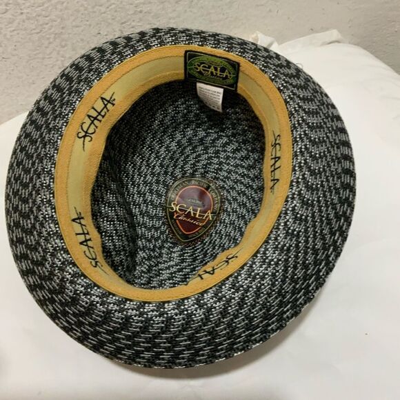 Scala Men's Dress Hats Hats Paper braid fedora size medium from Scala - Picture 6 of 12